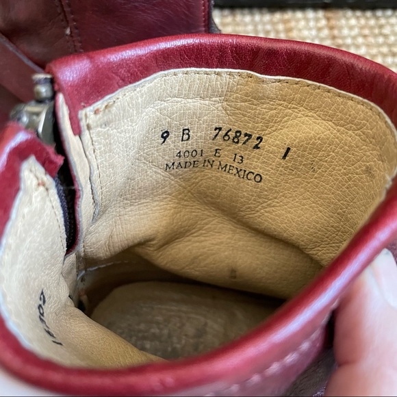 Frye Red Ankle Boots - Picture 5 of 7